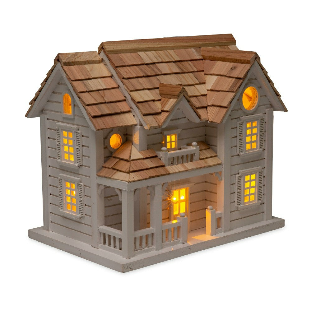 Plow & Hearth Kingsgate Cottage Lighted Birdhouse
