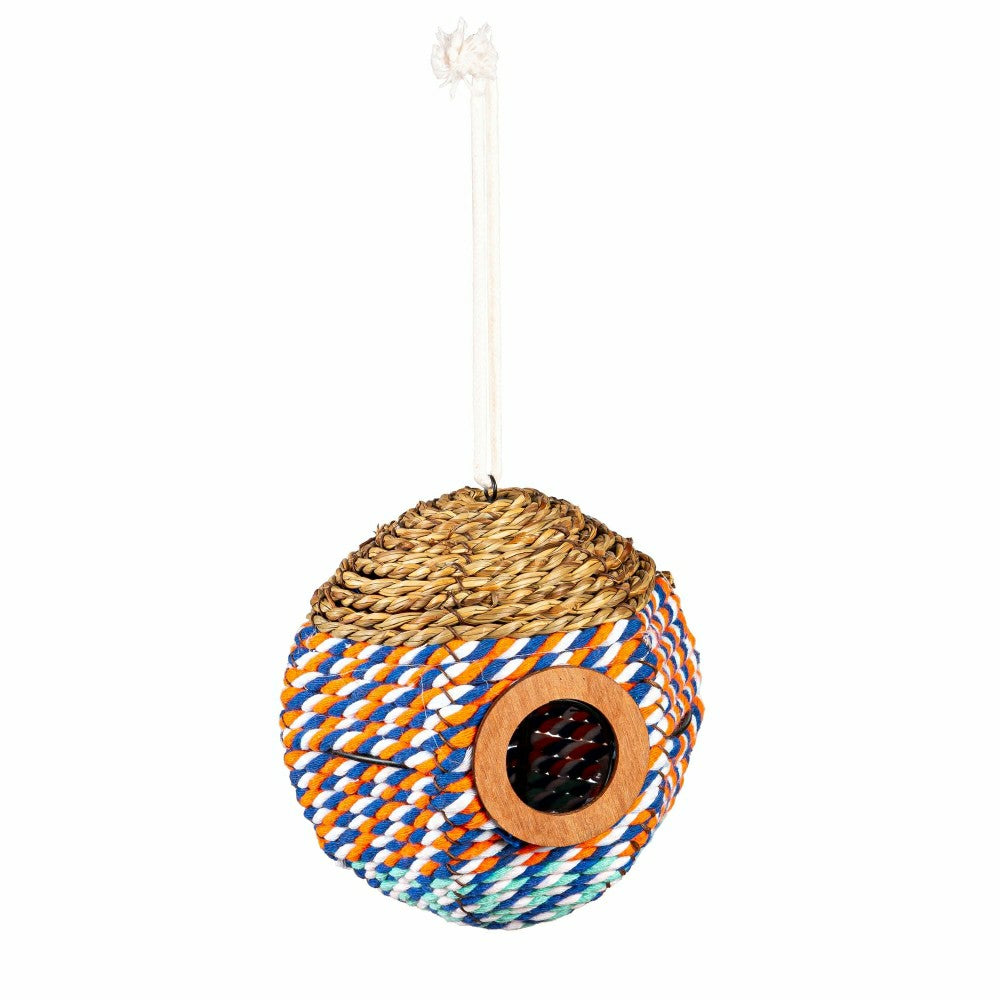 Plow & Hearth Natural Woven Seagrass Birdhouses, Set of 3