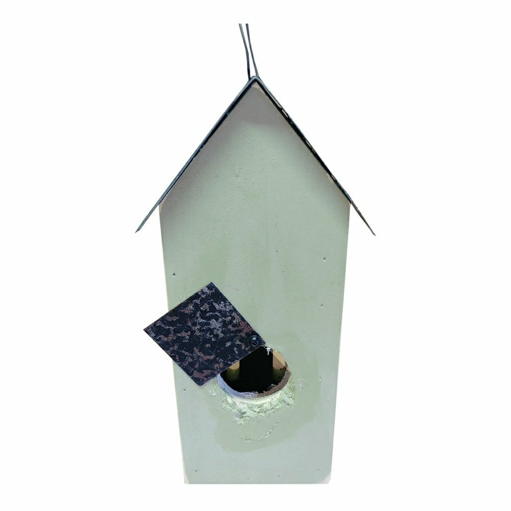 Plow & Hearth Stenciled Butterfly Bird House with Metal Roof