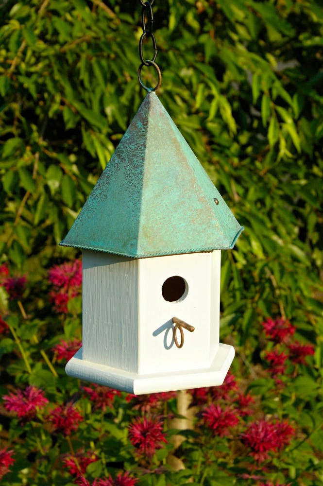 Plow & Hearth Copper Songbird Bird House