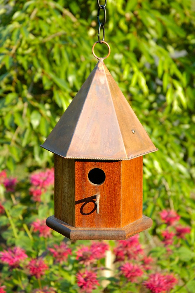 Plow & Hearth Copper Songbird Bird House