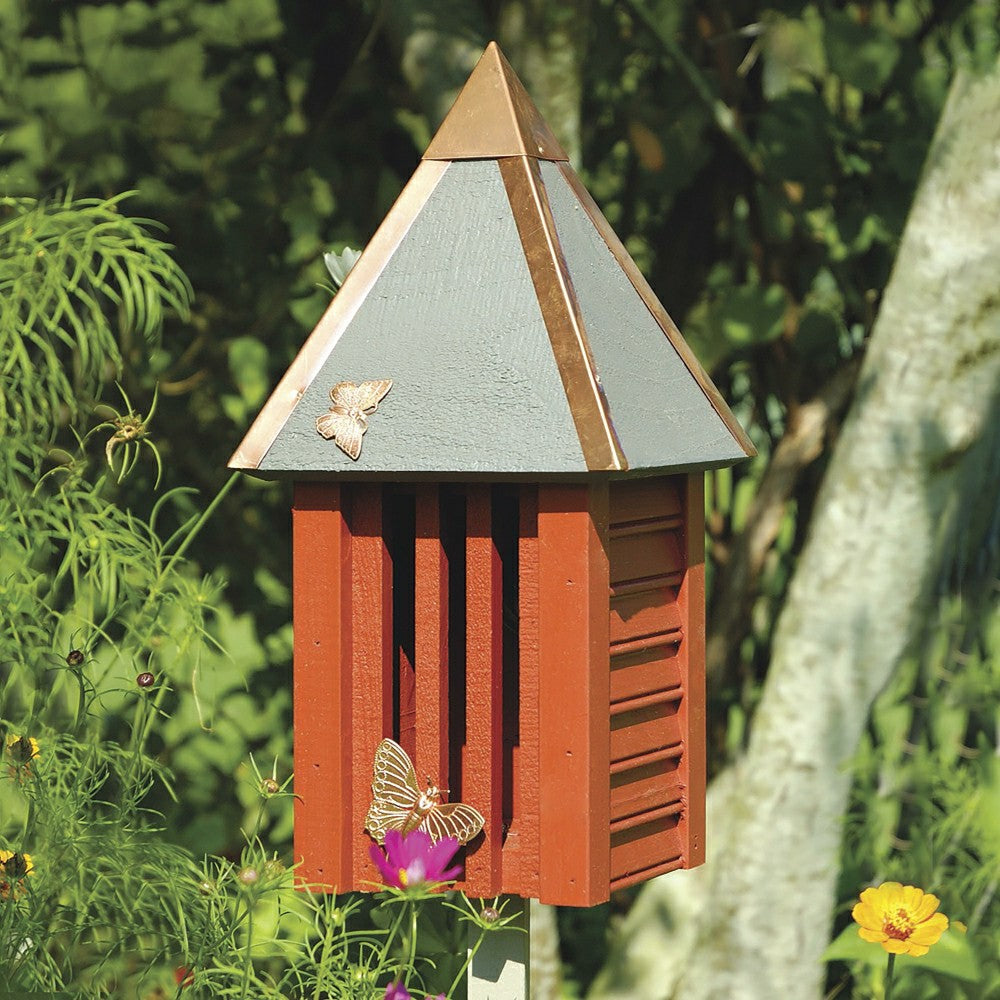 Plow & Hearth Flutterbye Cypress and Copper Butterfly House