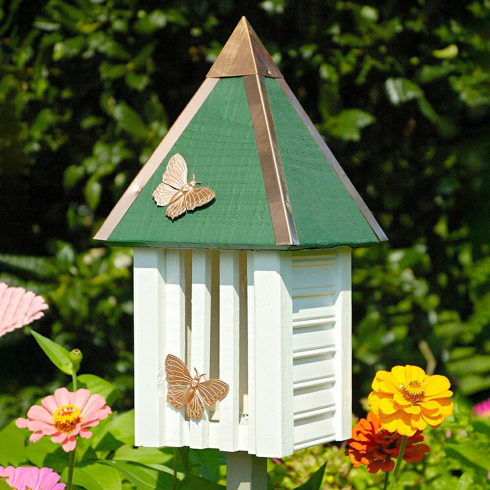 Plow & Hearth Flutterbye Cypress and Copper Butterfly House