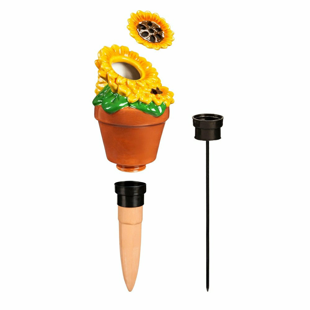 Plow & Hearth Whimsical Ceramic Fruit Fly/Gnat Trap with Watering Globe