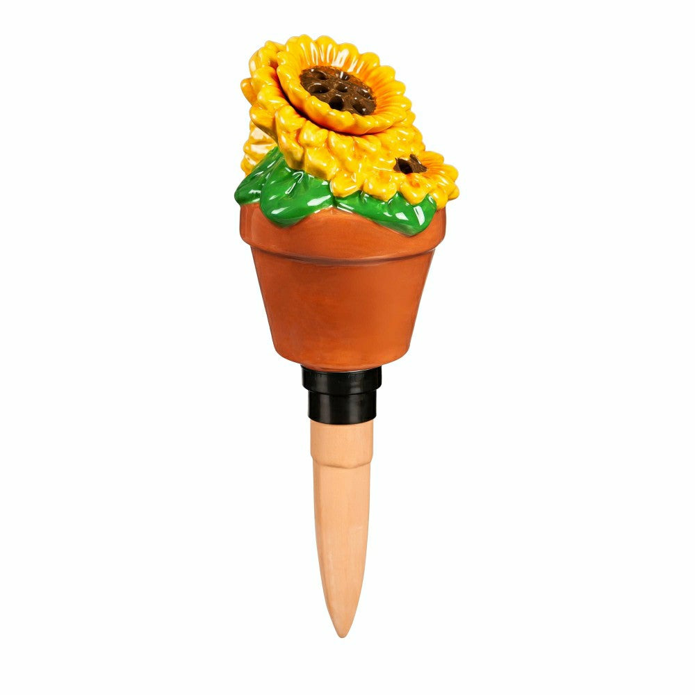 Plow & Hearth Whimsical Ceramic Fruit Fly/Gnat Trap with Watering Globe