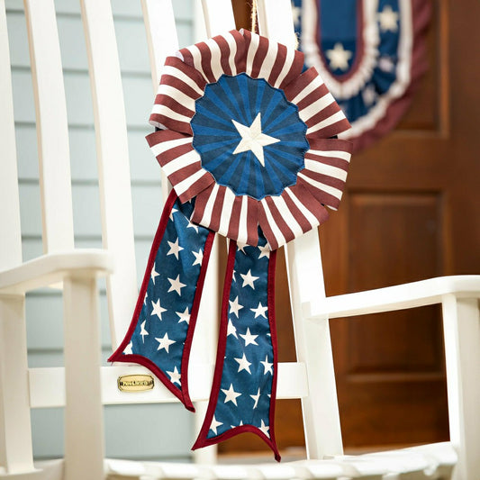 Plow & Hearth Patriodic Bow, Stars and Stripes 12"x24"