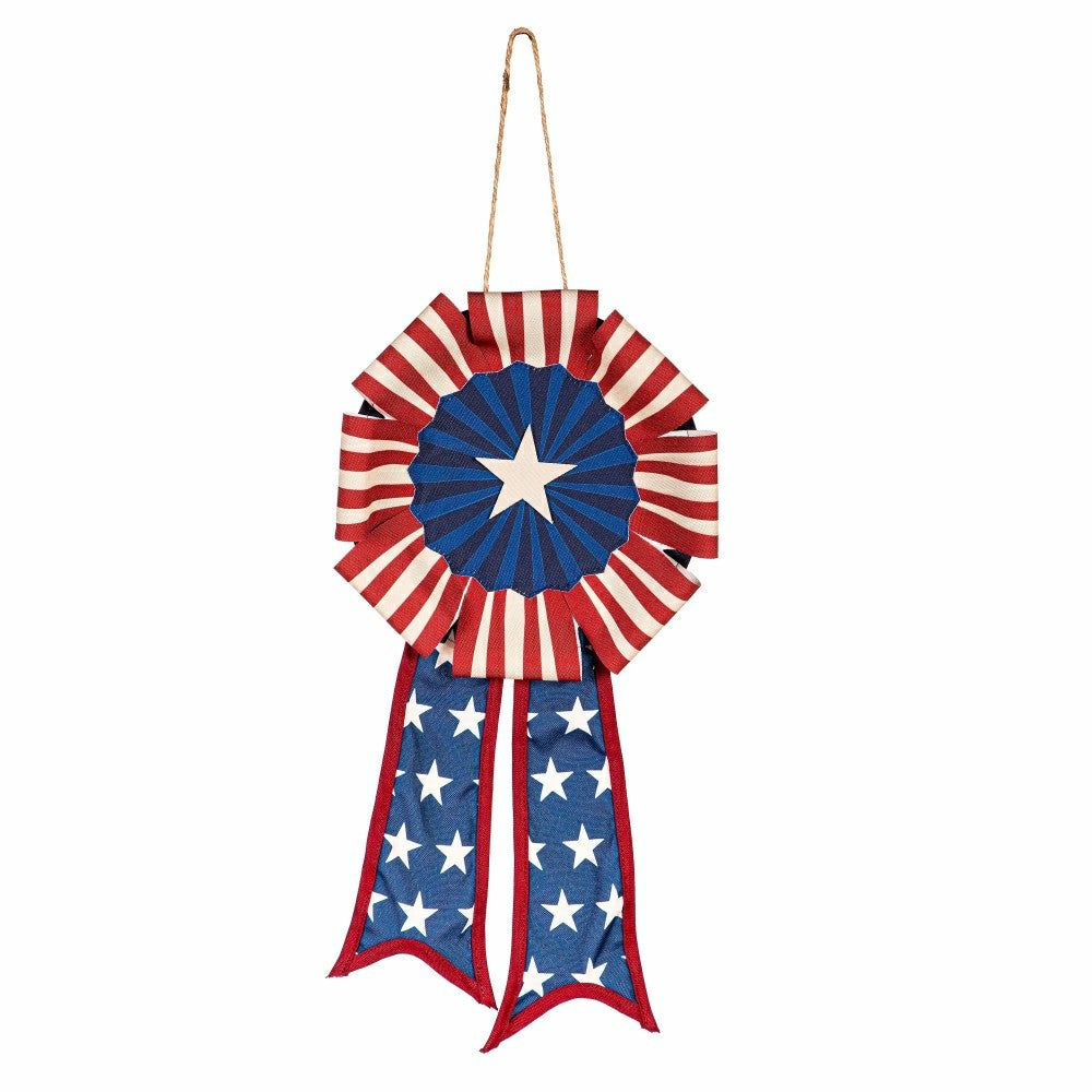 Plow & Hearth Patriodic Bow, Stars and Stripes 12"x24"