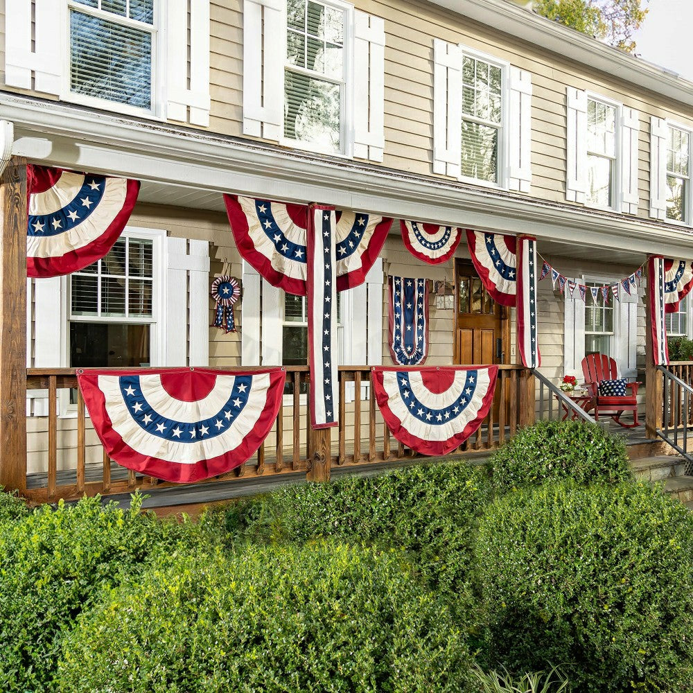 Plow & Hearth Patriodic Bow, Stars and Stripes 12"x24"