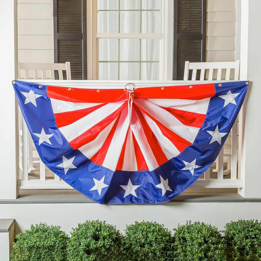 Plow & Hearth Stars and Stripes Bunting, Large