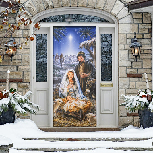Plow & Hearth The Savior is Born Premium Door Cover