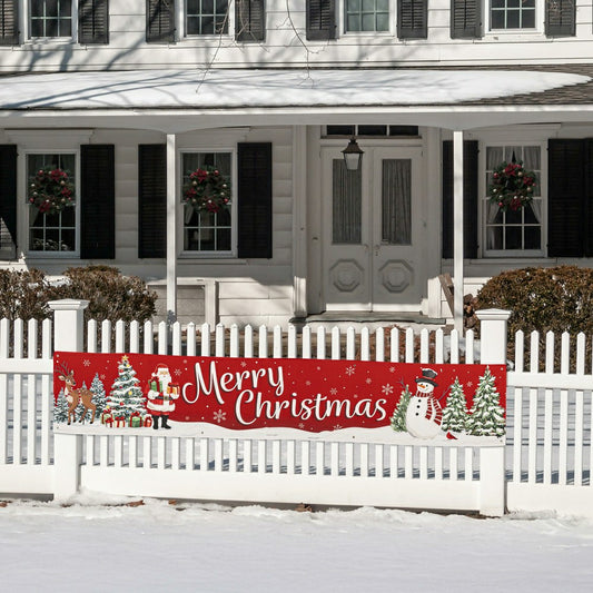 Plow & Hearth Merry Christmas Fence Banner