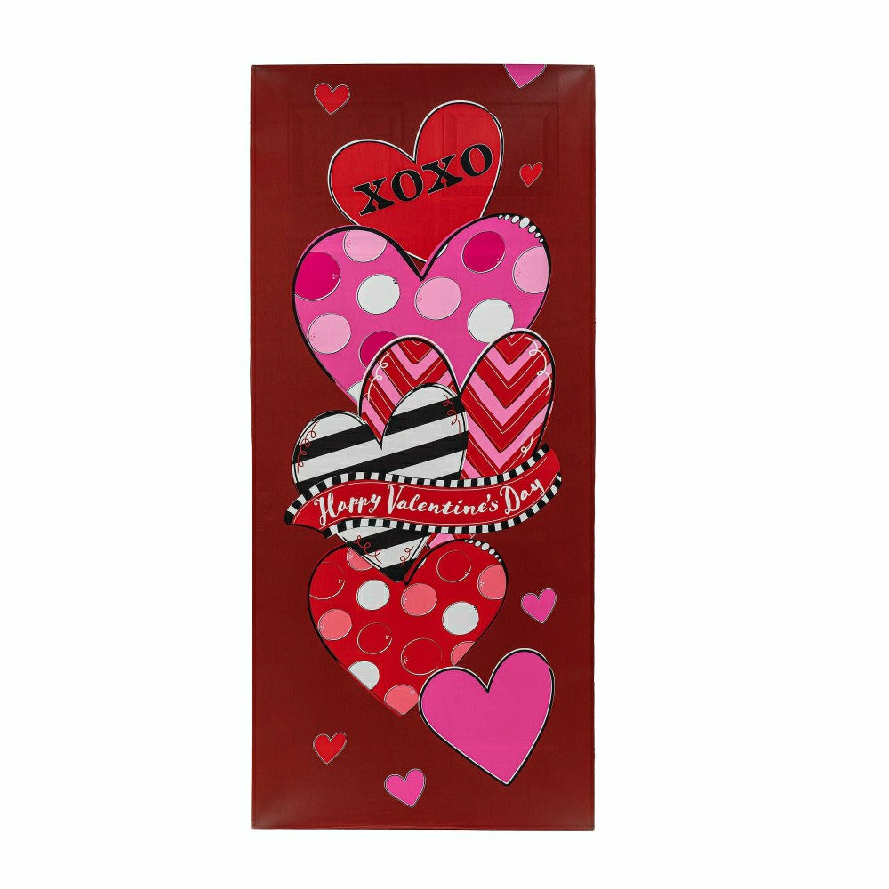 Plow & Hearth Happy Valentine's Day Sweethearts Elastic Door Cover