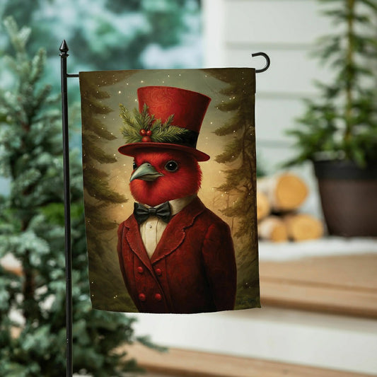 Plow & Hearth Sir Cardinal Suede Garden Flag