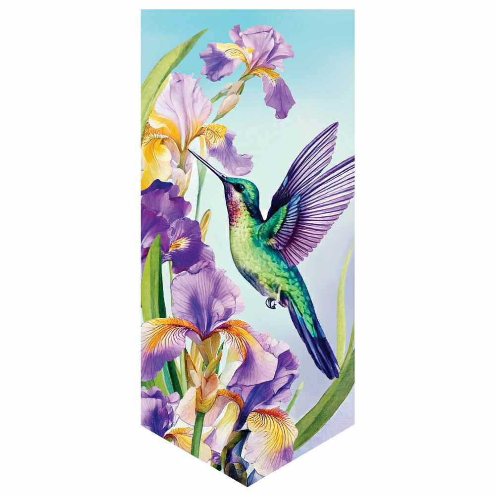 Plow & Hearth Iris & Hummingbird Suede Everlasting Impression