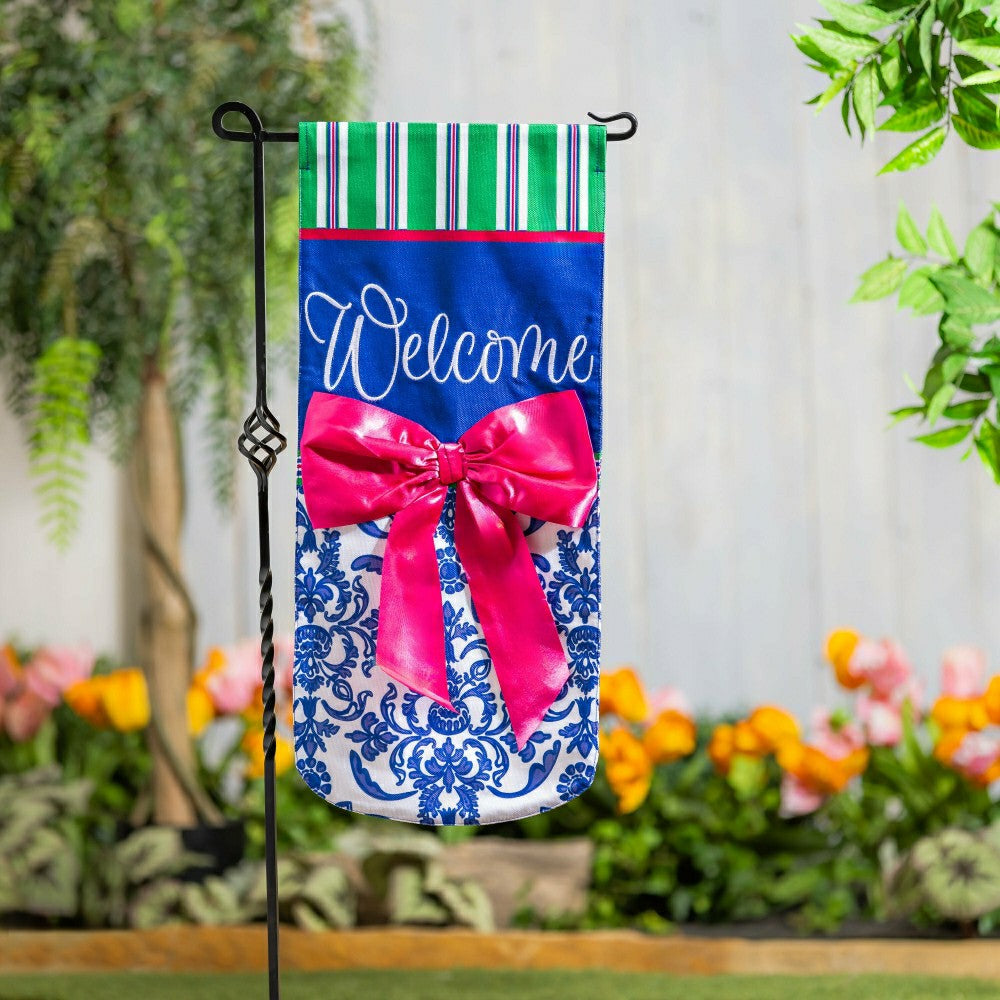 Plow & Hearth Welcome Bow Chinoiserie Everlasting Impression