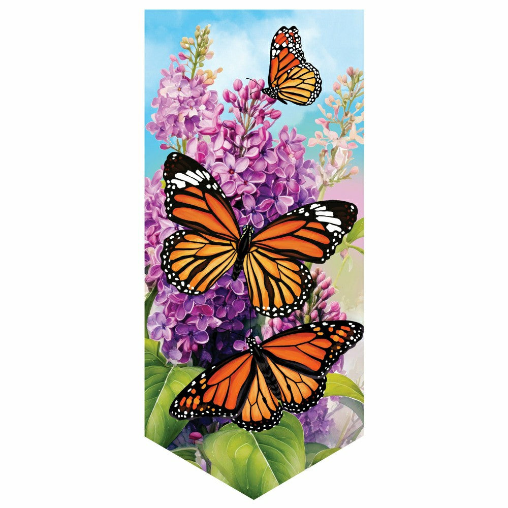 Plow & Hearth Lilac & Butterfly Suede Everlasting Impression