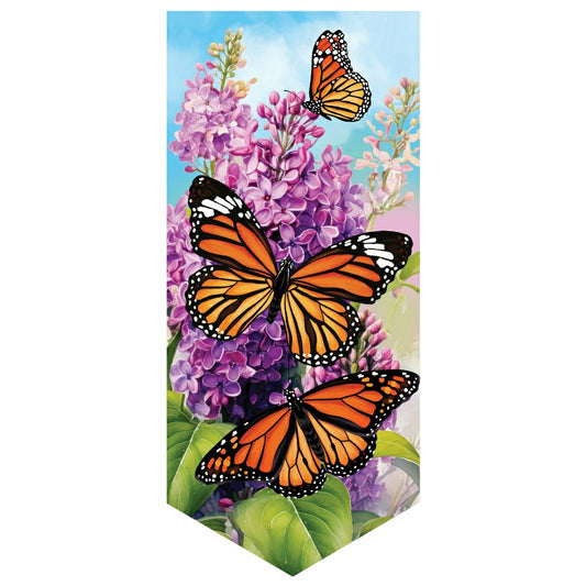 Plow & Hearth Lilac & Butterfly Suede Everlasting Impression