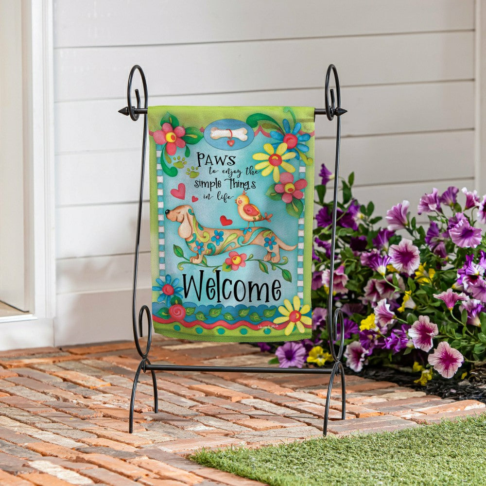 Plow & Hearth Dog Life Suede Garden Flag
