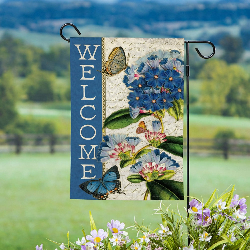 Plow & Hearth Floral Horse Welcome Moire House Flag