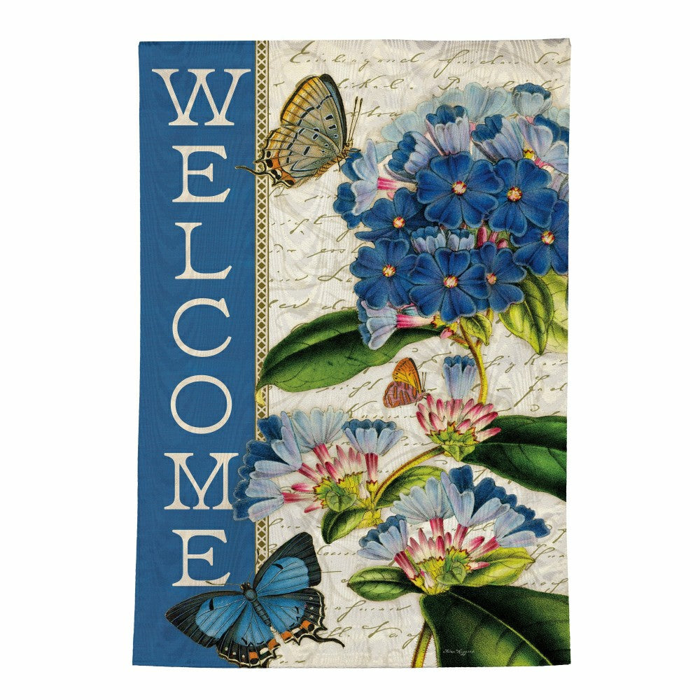 Plow & Hearth Floral Horse Welcome Moire House Flag