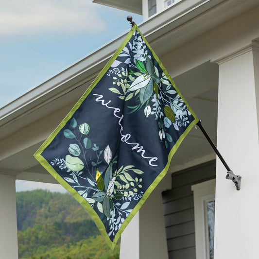 Plow & Hearth Botanical Welcome Estate Flag