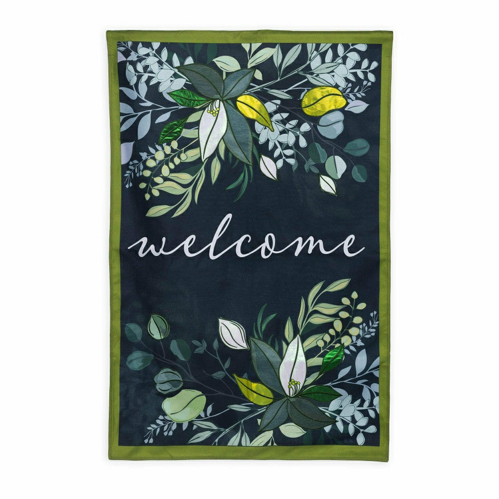 Plow & Hearth Botanical Welcome Estate Flag