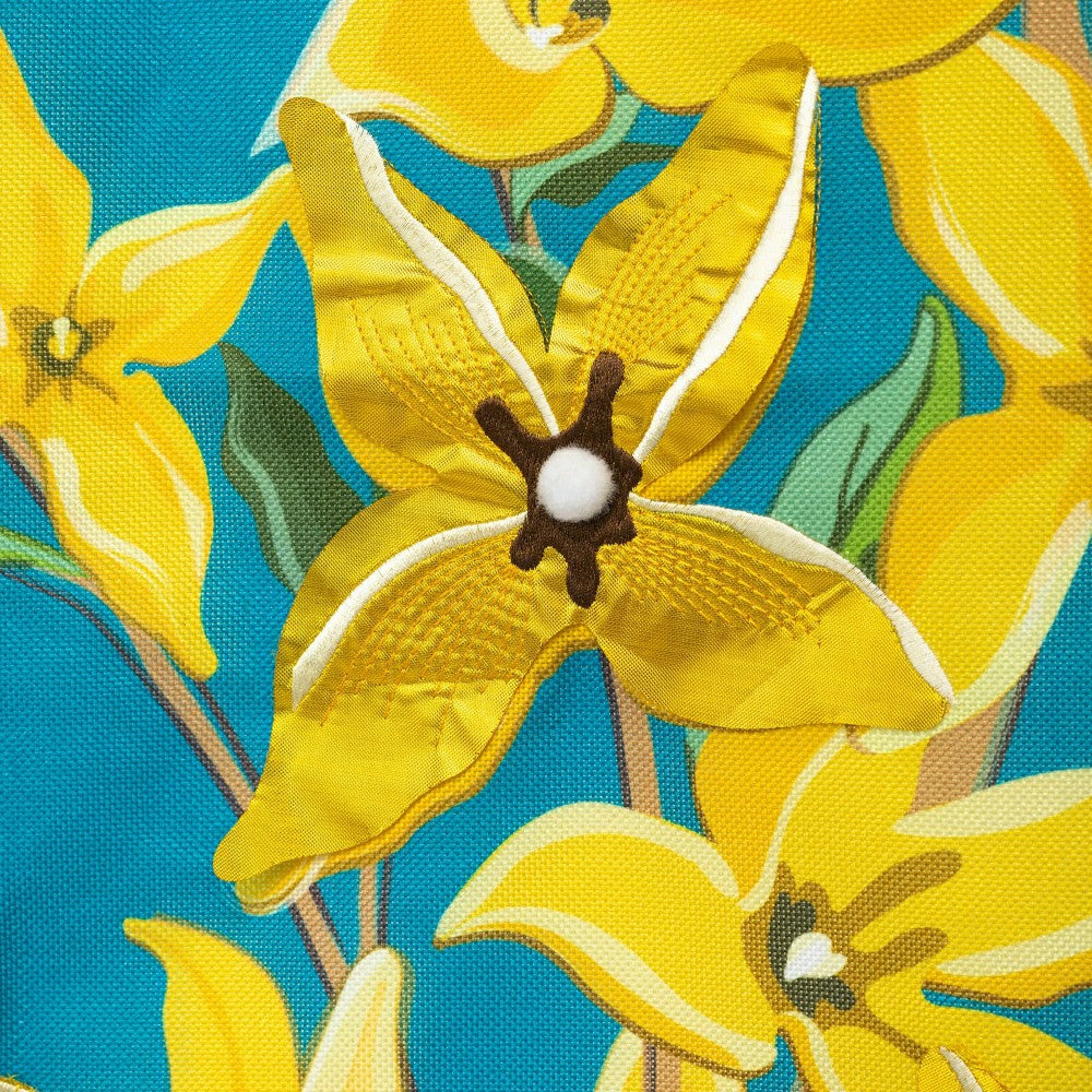 Plow & Hearth Forsythia and Chickadee Welcome Estate Flag