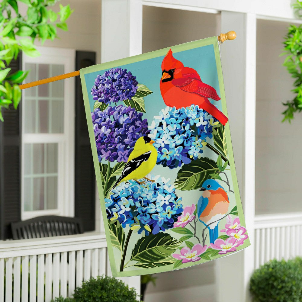 Plow & Hearth Songbird Sonata Applique House Flag