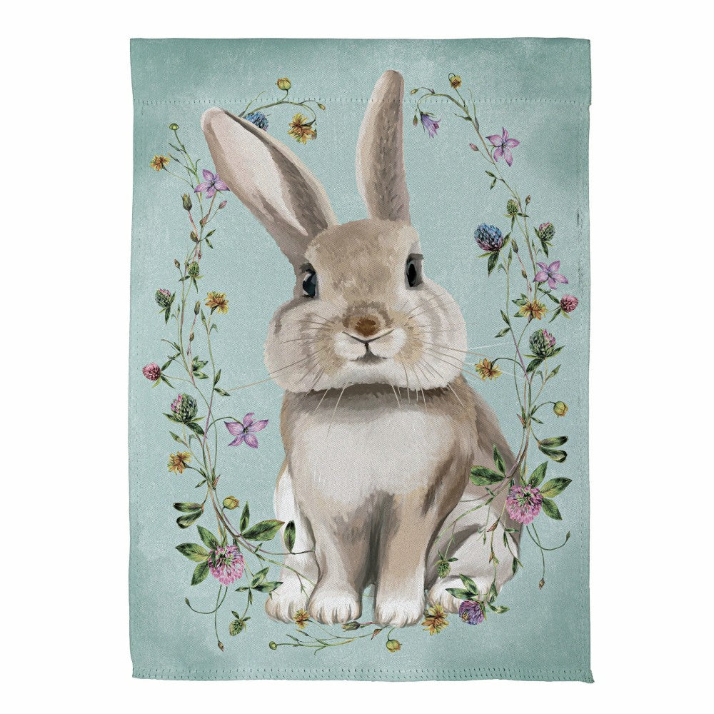 Plow & Hearth Vintage Floral Hare Suede House Flag