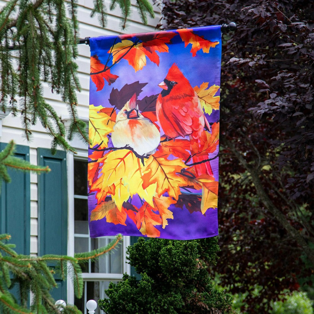 Plow & Hearth Cardinal Friends Lustre House Flag