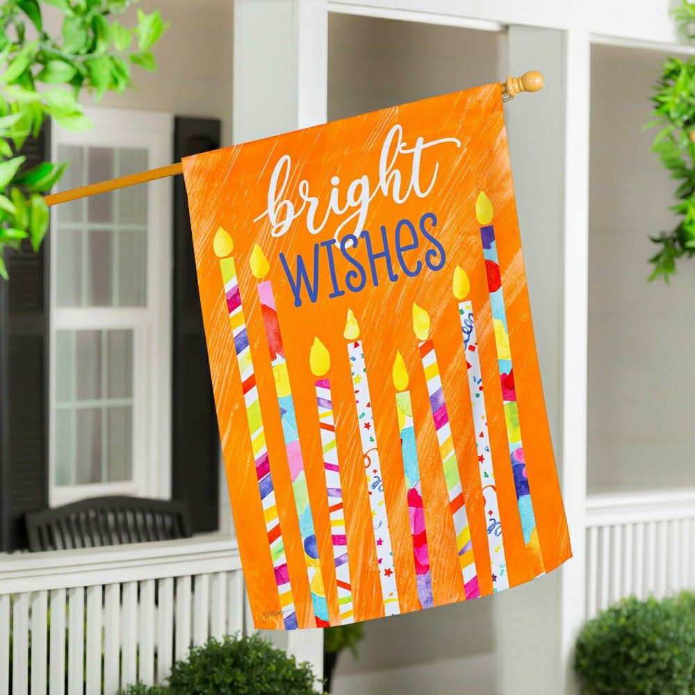 Plow & Hearth Birthday Party Reversible Suede House Flag