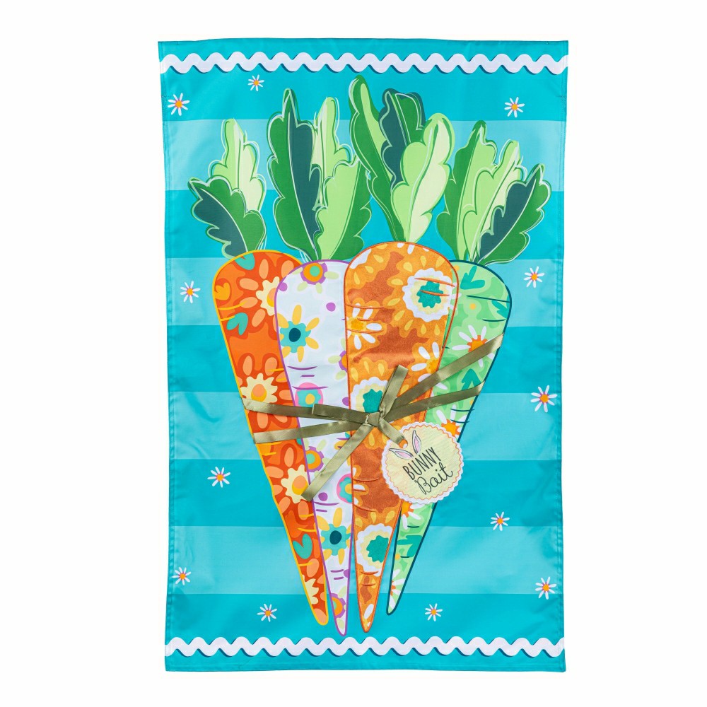 Plow & Hearth Bunny Bait Bunch Applique House Flag