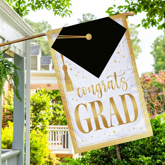 Plow & Hearth Graduation Moire House Flag