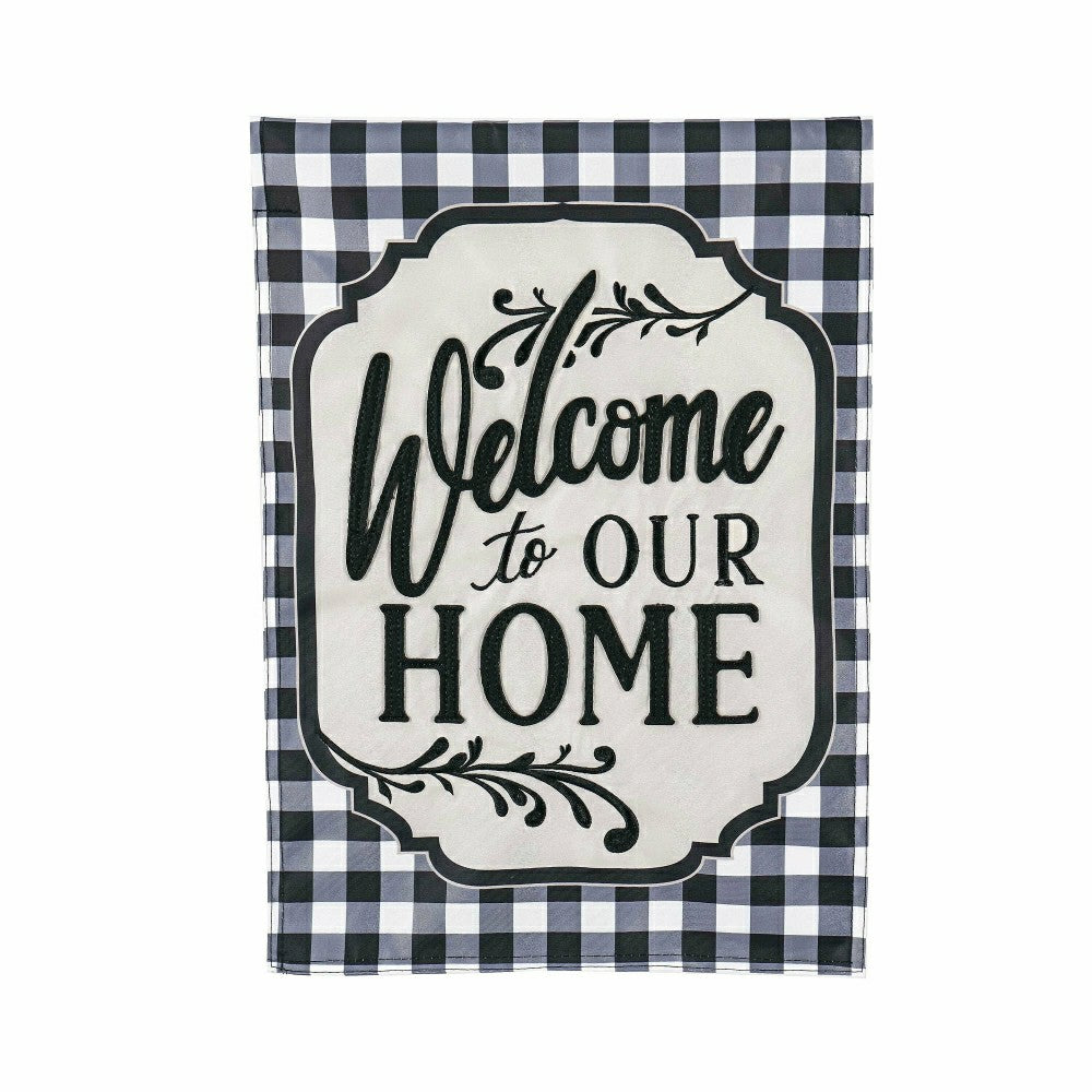 Plow & Hearth Classic Welcome Home House Applique Flag