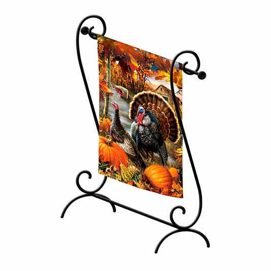 Plow & Hearth Scroll Garden Flag Stand