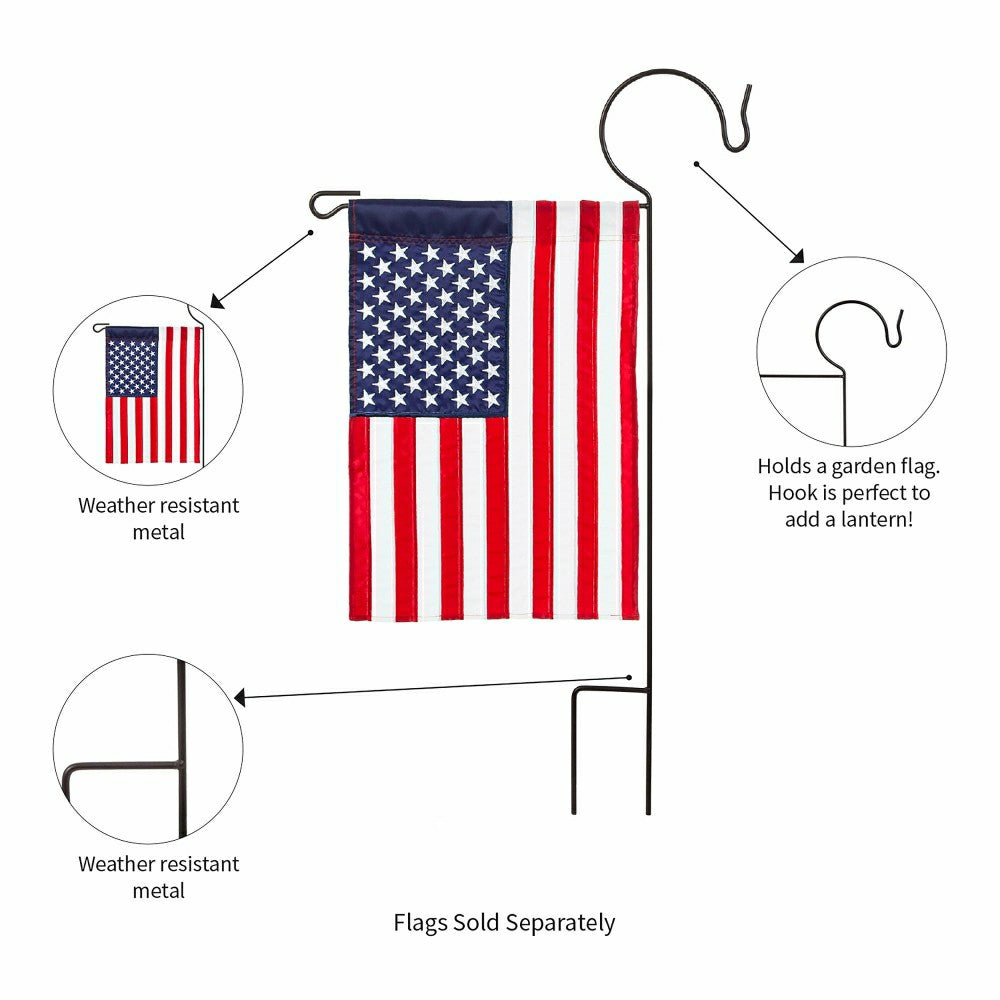 Plow & Hearth Garden Flag Stand with Shepherd’s Hook