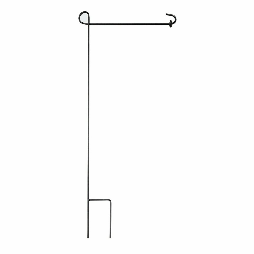 Plow & Hearth Black Garden Flag Stand