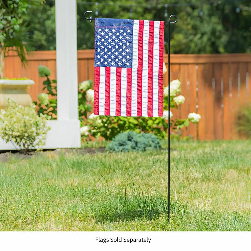 Plow & Hearth Black Garden Flag Stand