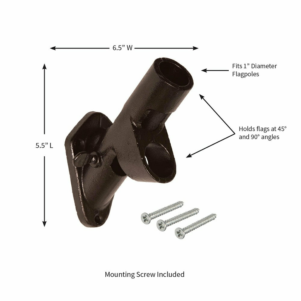 Plow & Hearth 2-Position Cast Iron House Flag Bracket