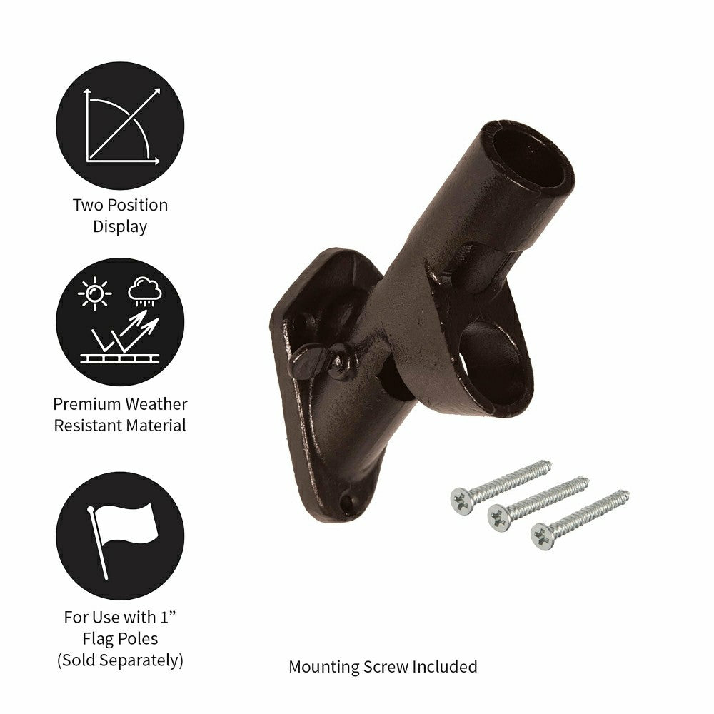 Plow & Hearth 2-Position Cast Iron House Flag Bracket