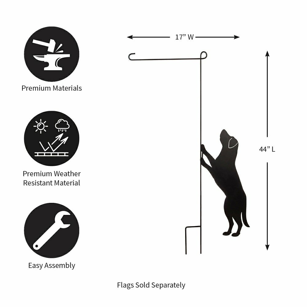 Plow & Hearth Dog Garden Flag Stand, KD