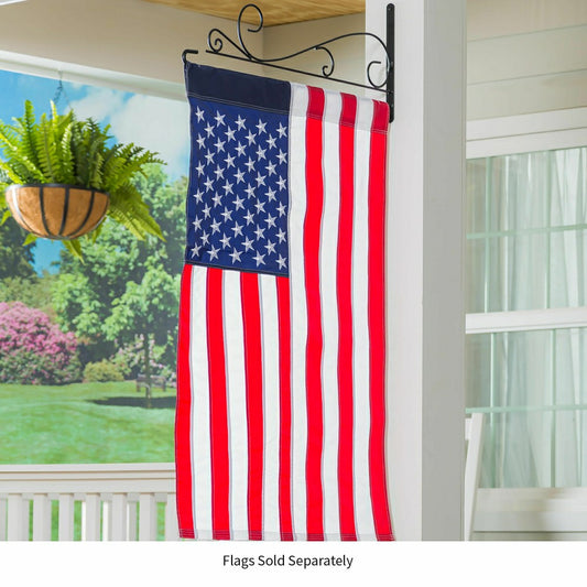 Plow & Hearth Swirl Wall-Mount House Flag Hanger