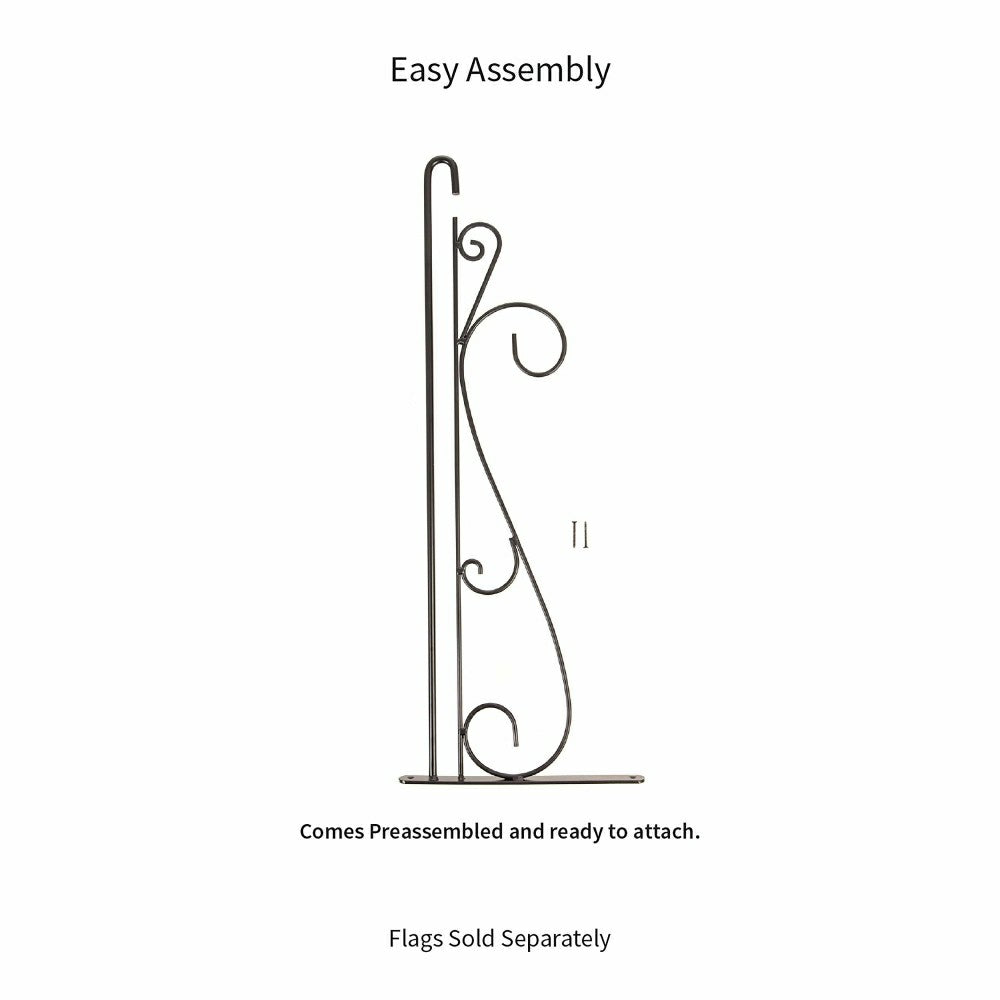 Plow & Hearth Swirl Wall-Mount House Flag Hanger