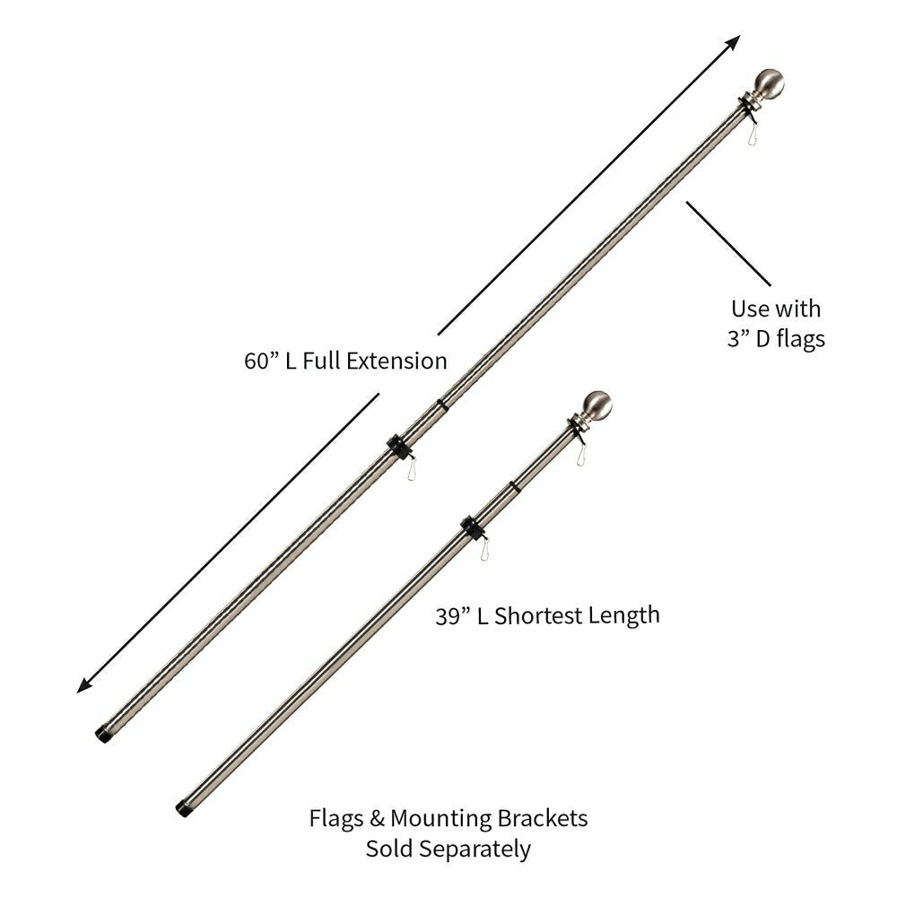 Plow & Hearth Extendable Metal House Flag Pole