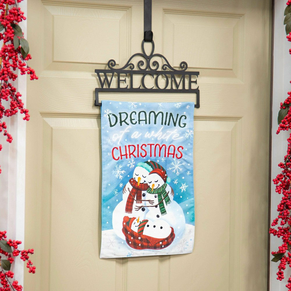 Plow & Hearth Welcome Garden Flag Over the Door Hanger