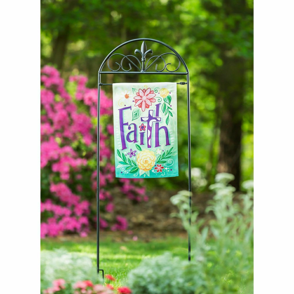 Plow & Hearth Fleur de Lis Garden Flag Arbor Stand