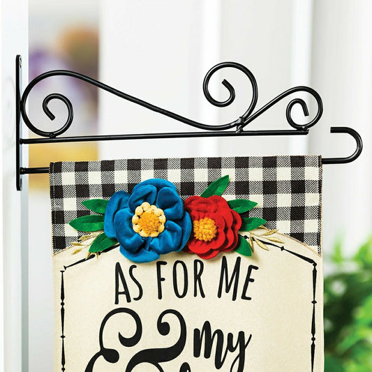 Plow & Hearth Swirl Wall-Mount Garden Flag Hanger