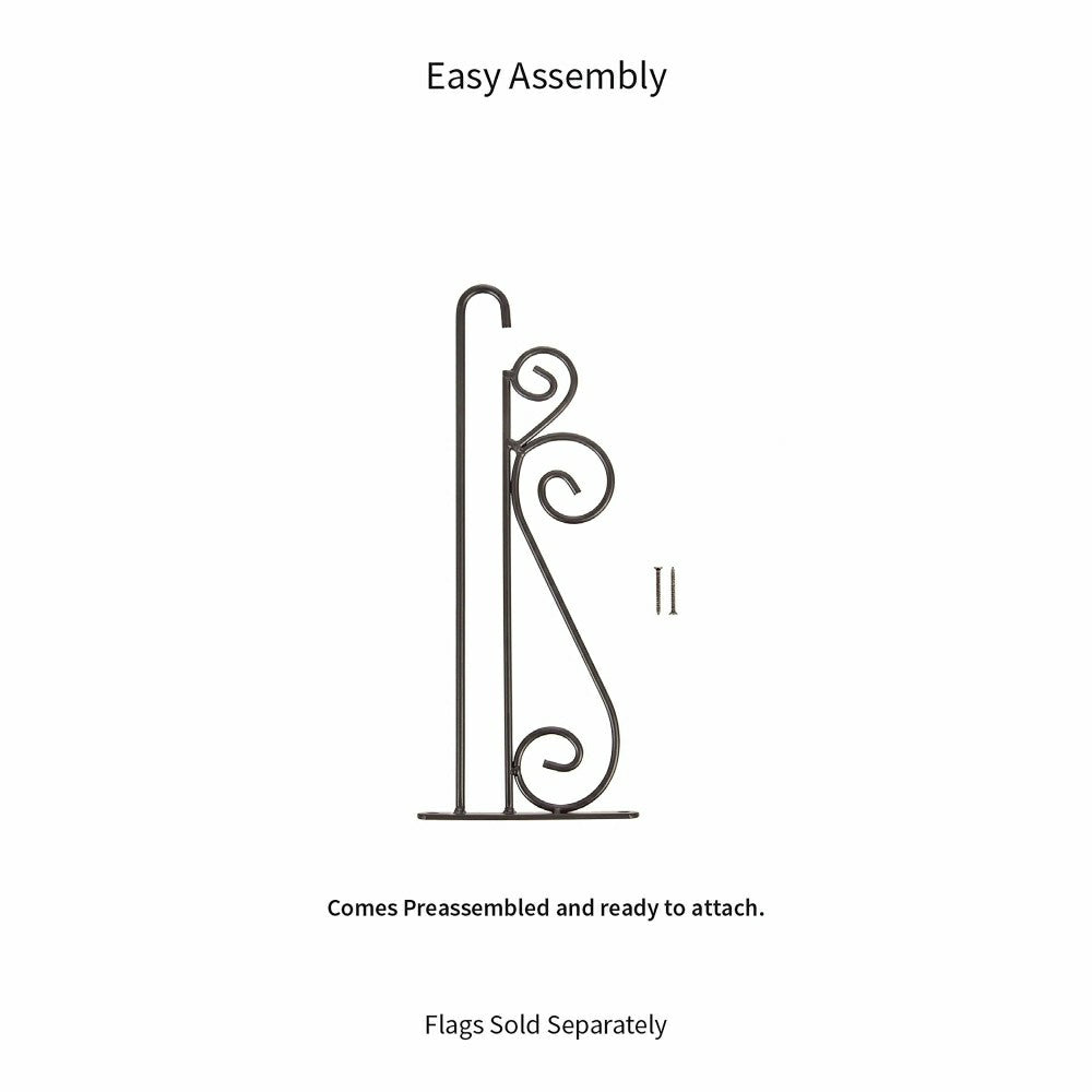 Plow & Hearth Swirl Wall-Mount Garden Flag Hanger
