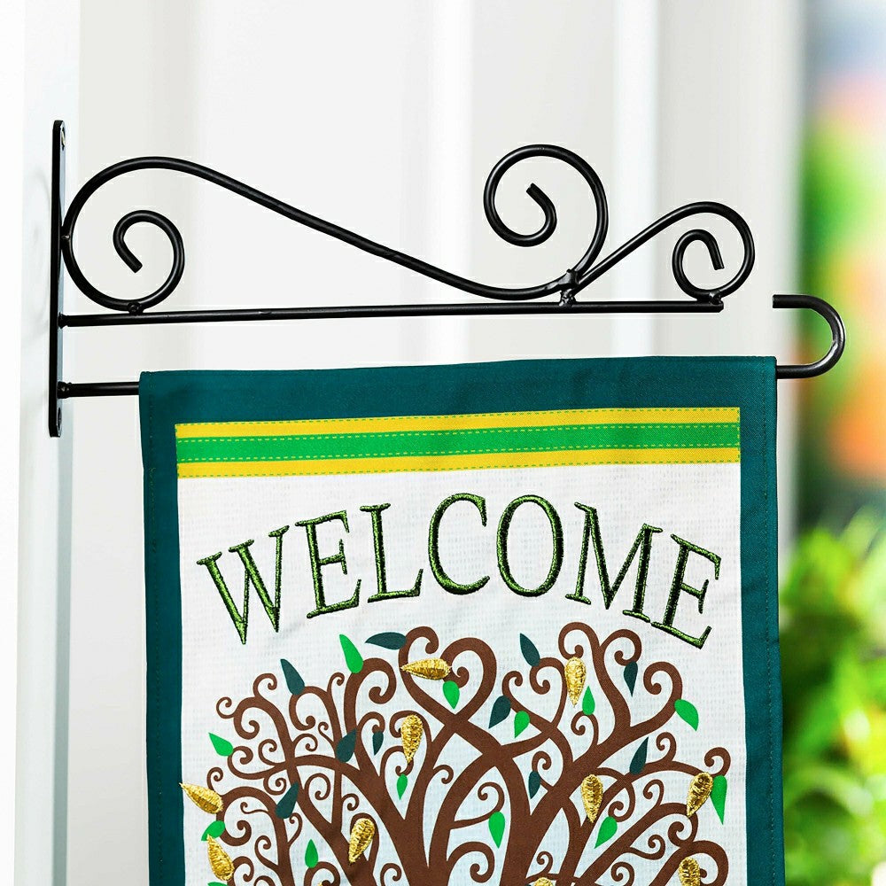 Plow & Hearth Swirl Wall-Mount Garden Flag Hanger