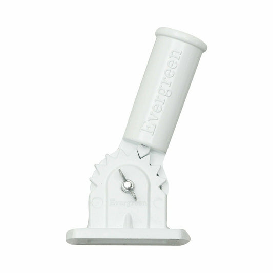 Plow & Hearth Adjustable Aluminum House Flag Bracket, White Finish